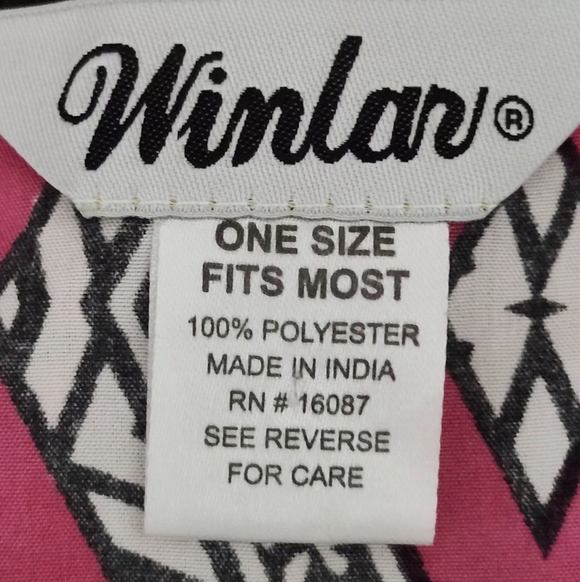 Pink and Black Patterned Kaftan by Winlar - Picture 8 of 9